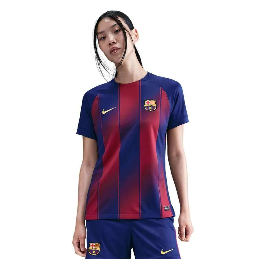 Nike 2025-26 Barcelona Women's Stadium Home Soccer Jersey (No Sponsor)
