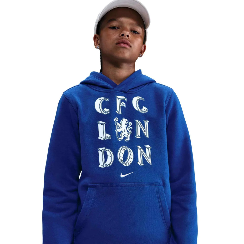 Nike 2025-26 Chelsea Youth Club Pullover Hoodie