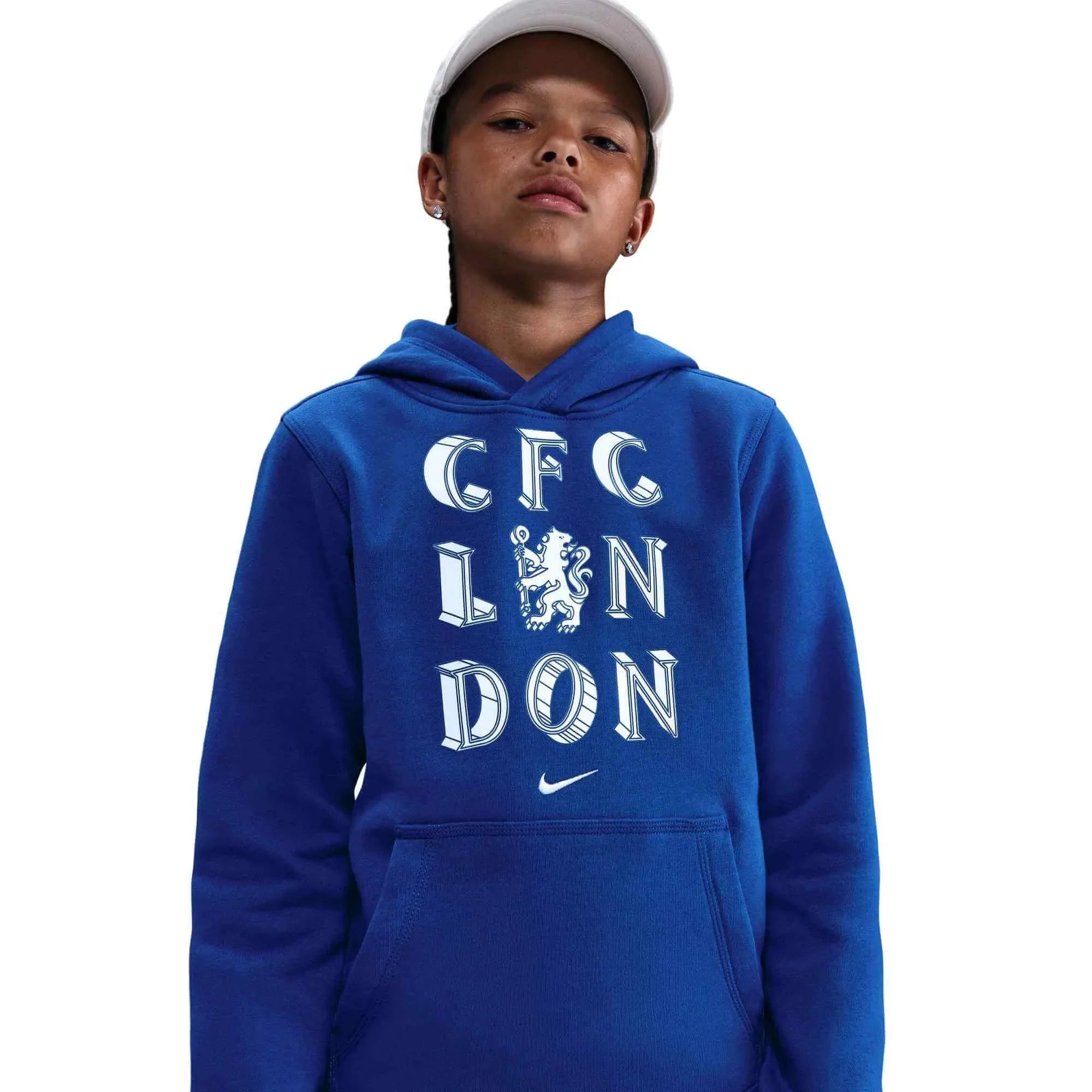 Nike 2025-26 Chelsea Youth Club Pullover Hoodie