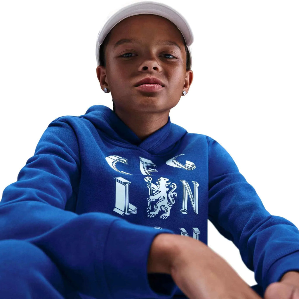Nike 2025-26 Chelsea Youth Club Pullover Hoodie