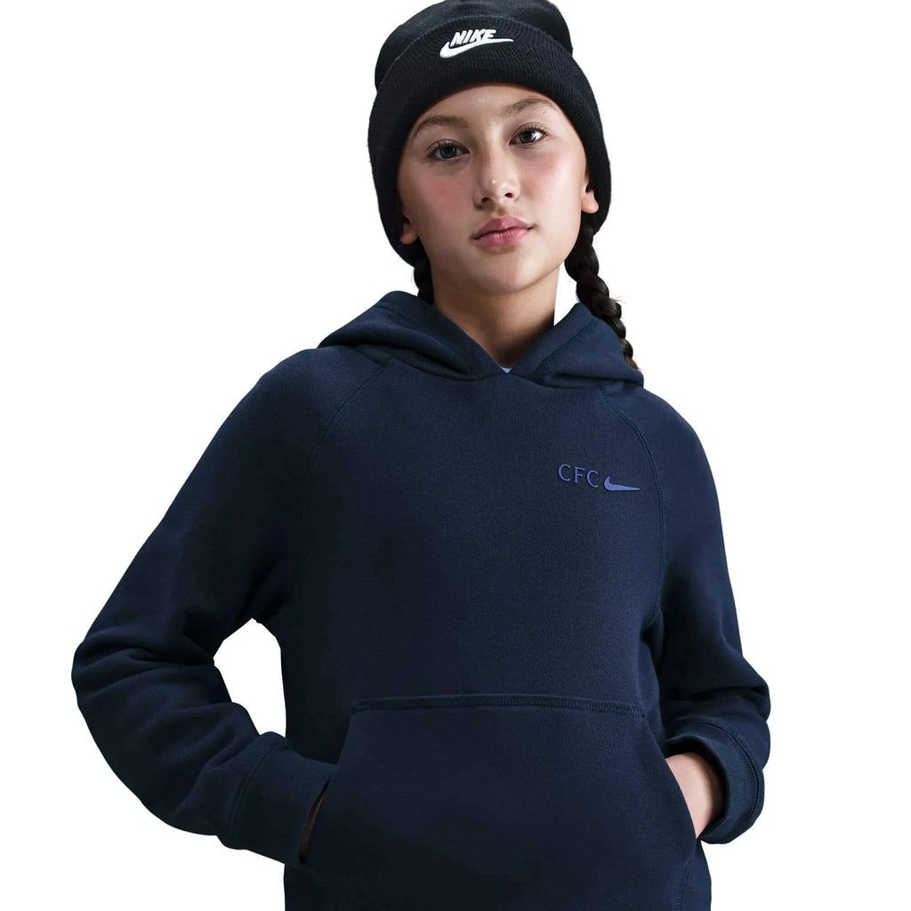 Nike 2025-26 Chelsea Youth Pull-Over Hoodie