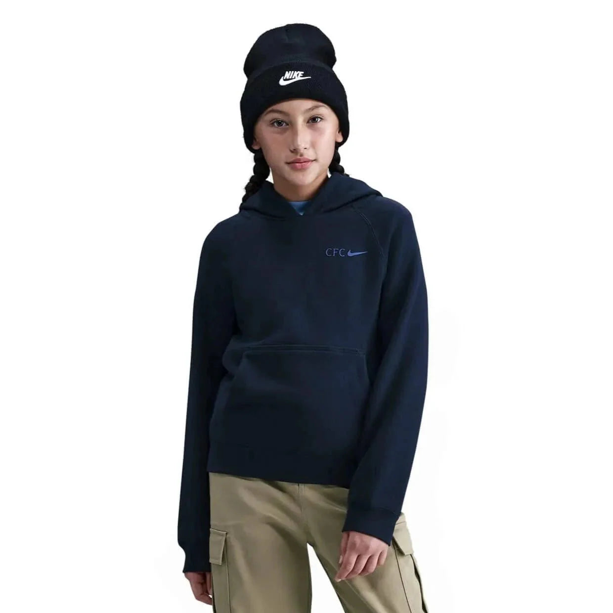 Nike 2025-26 Chelsea Youth Pull-Over Hoodie