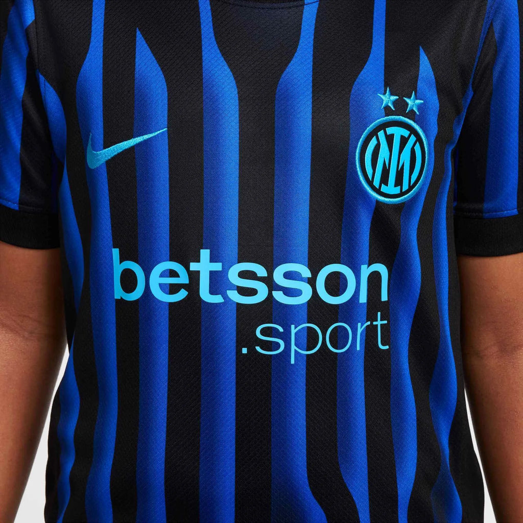 Nike 2025-26 Inter Milan Youth Stadium Home Soccer Jersey