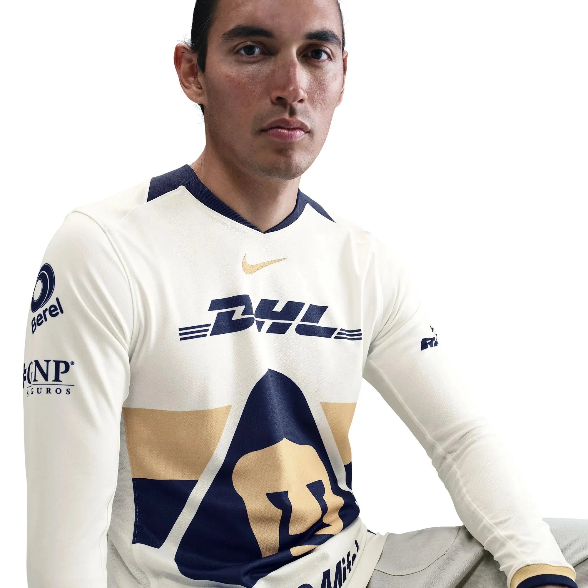 Nike 2025-26 Pumas Men's Stadium Home Long-Sleeve Soccer Jersey