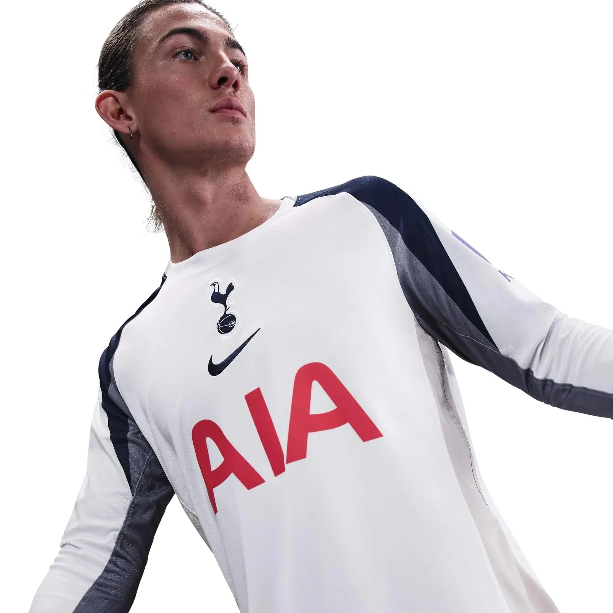 Nike 2025-26 Tottenham Men's Stadium Home Long-Sleeve Soccer Jersey