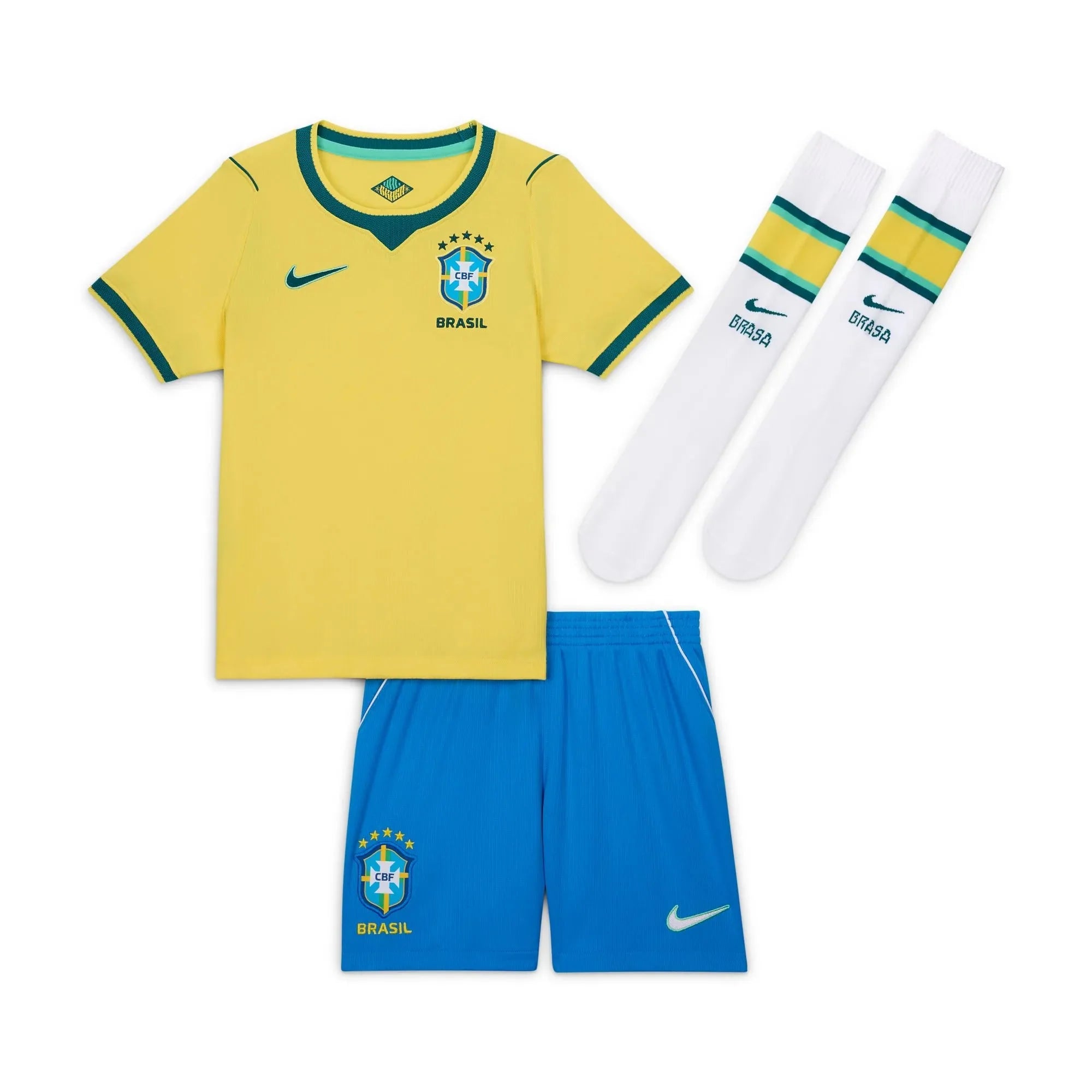 Nike 2026 Brazil Little Kids' Stadium Home Kit