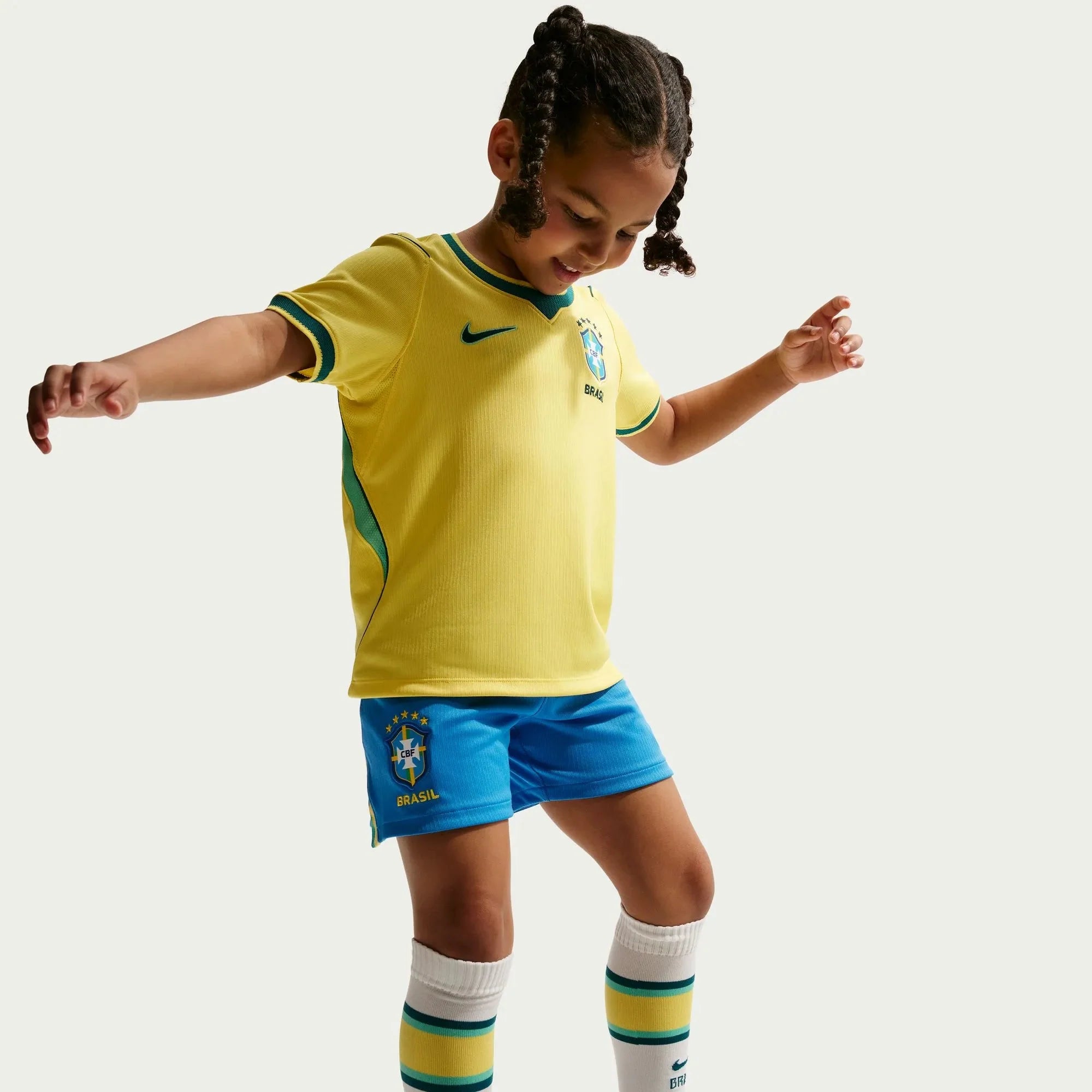 Nike 2026 Brazil Little Kids' Stadium Home Kit