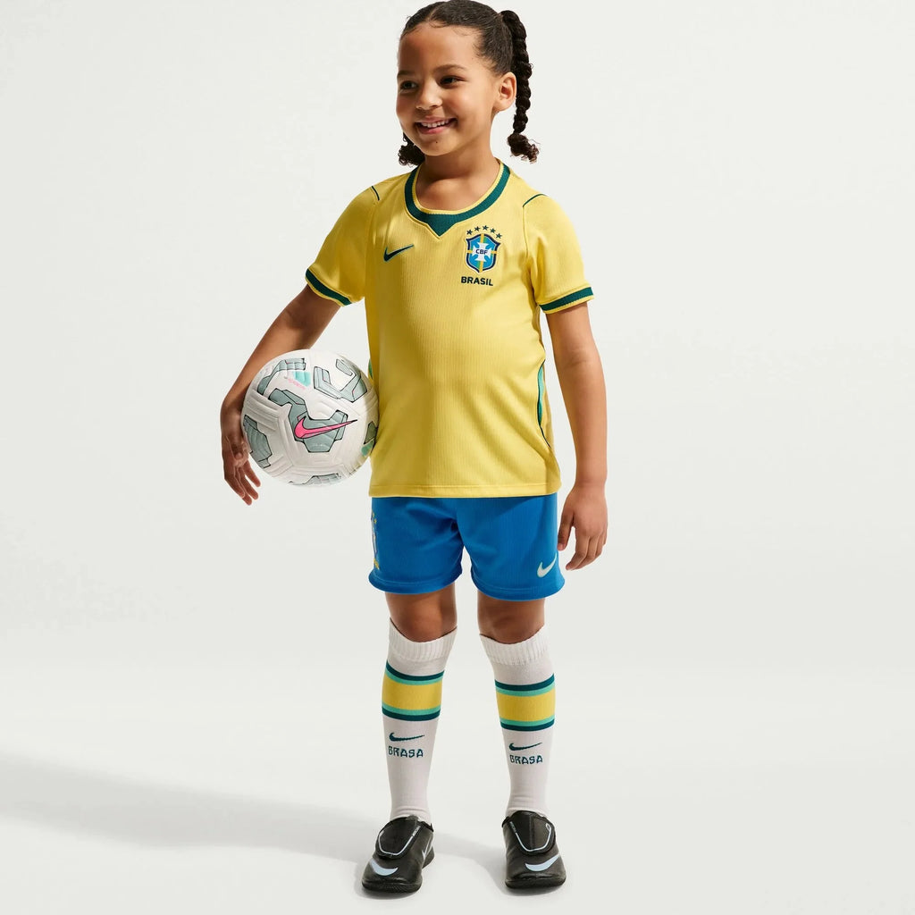 Nike 2026 Brazil Little Kids' Stadium Home Kit