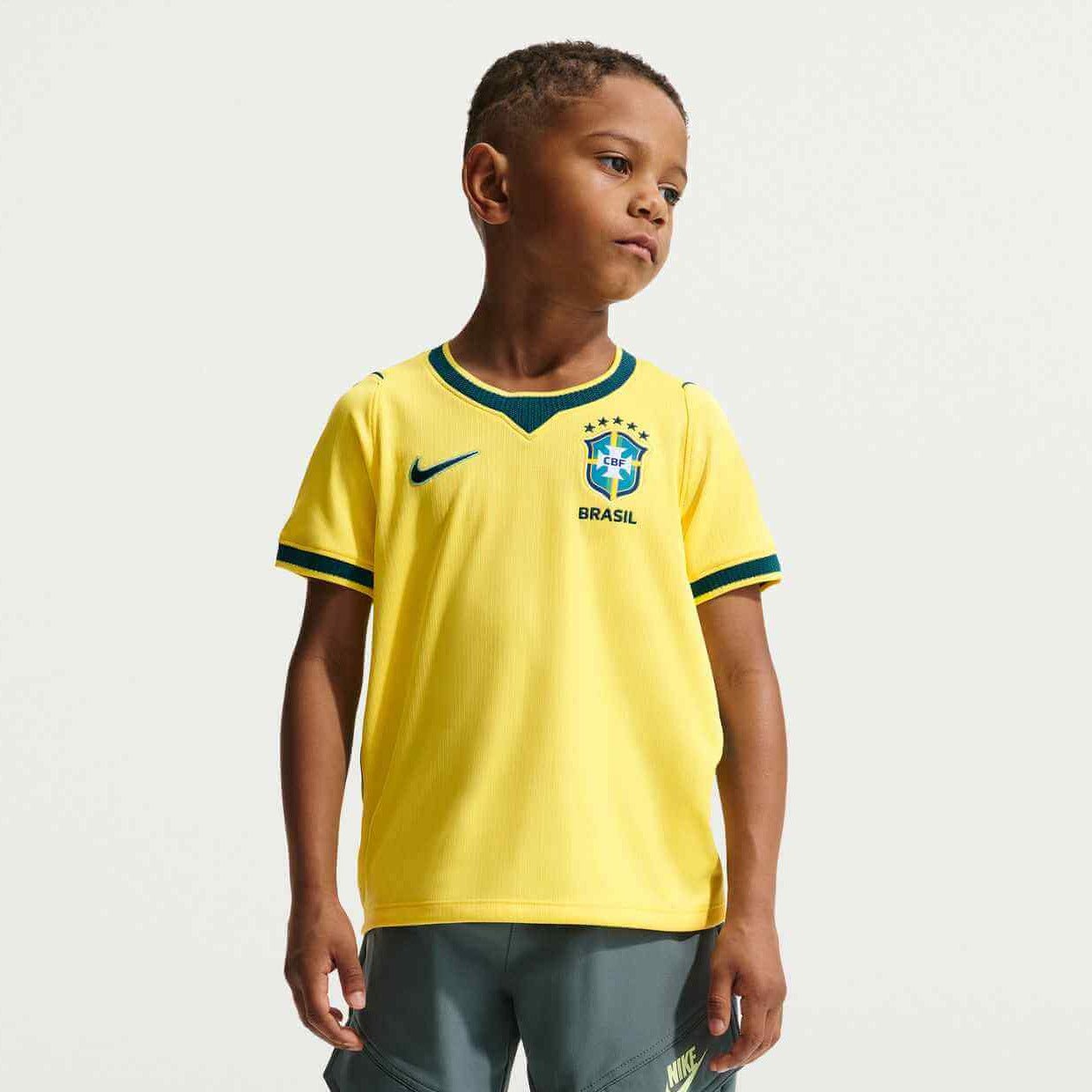 Nike 2026 Brazil Little Kids' Stadium Home Soccer Jersey