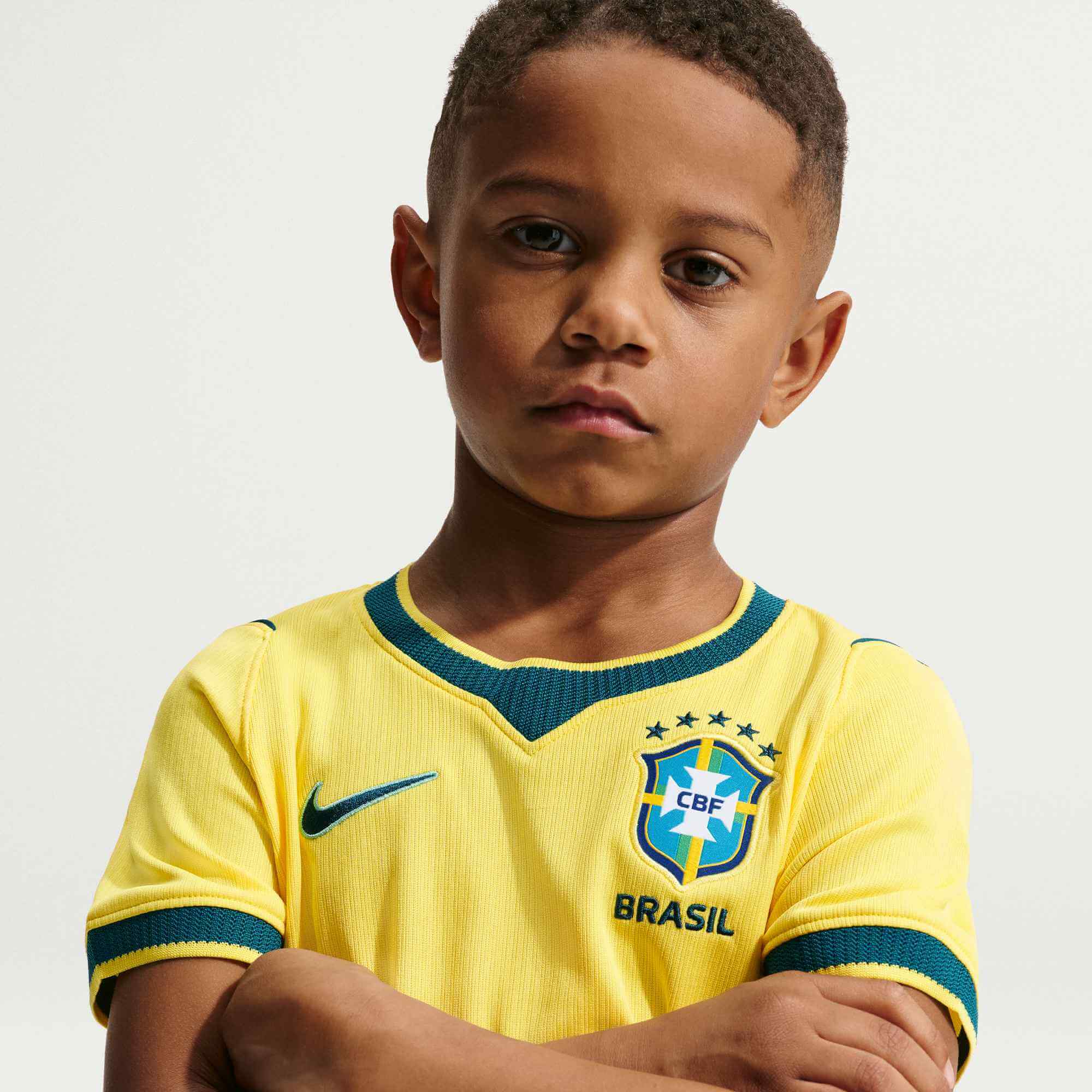Nike 2026 Brazil Little Kids' Stadium Home Soccer Jersey