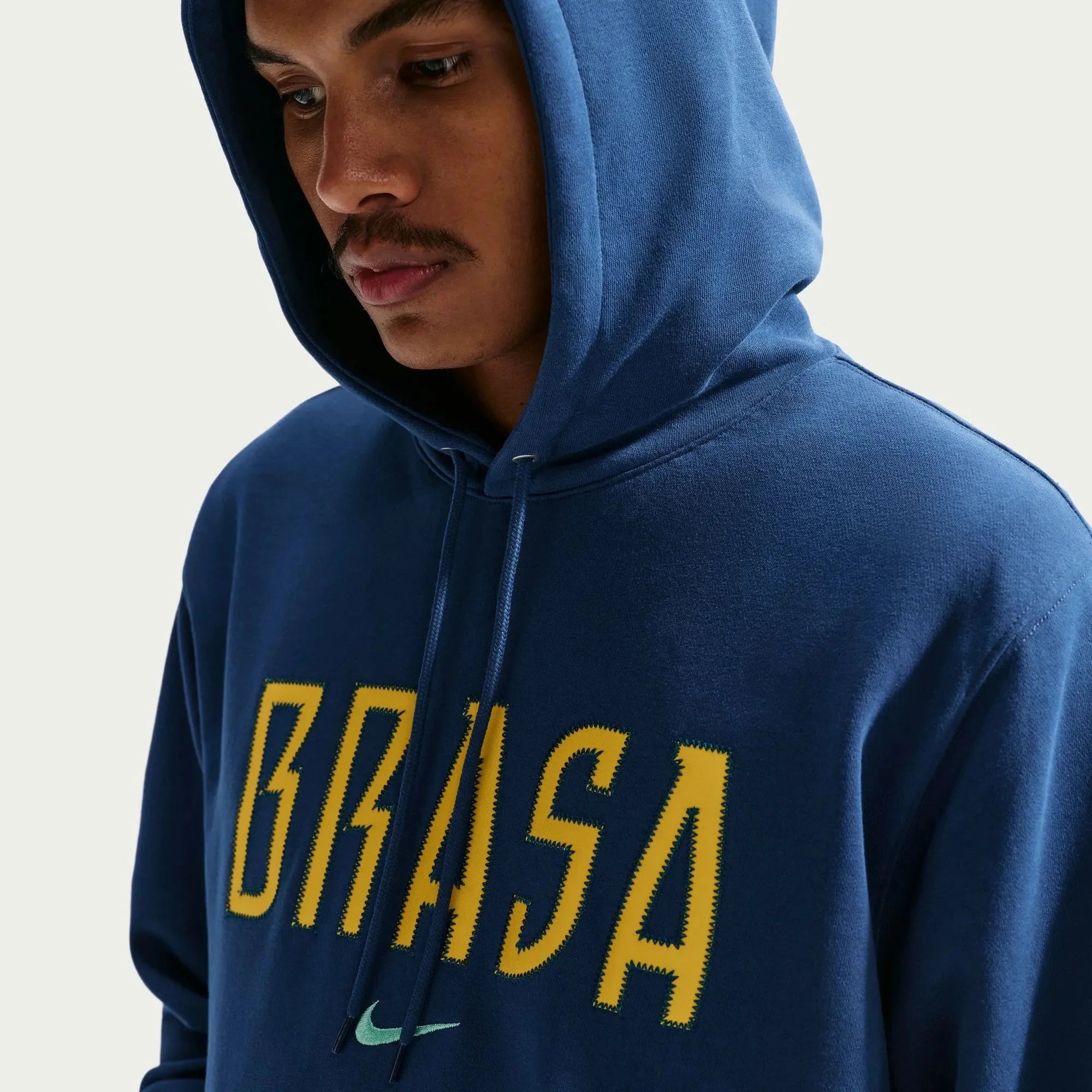 Nike 2026 Brazil Men's Club French Terry Pullover Hoodie