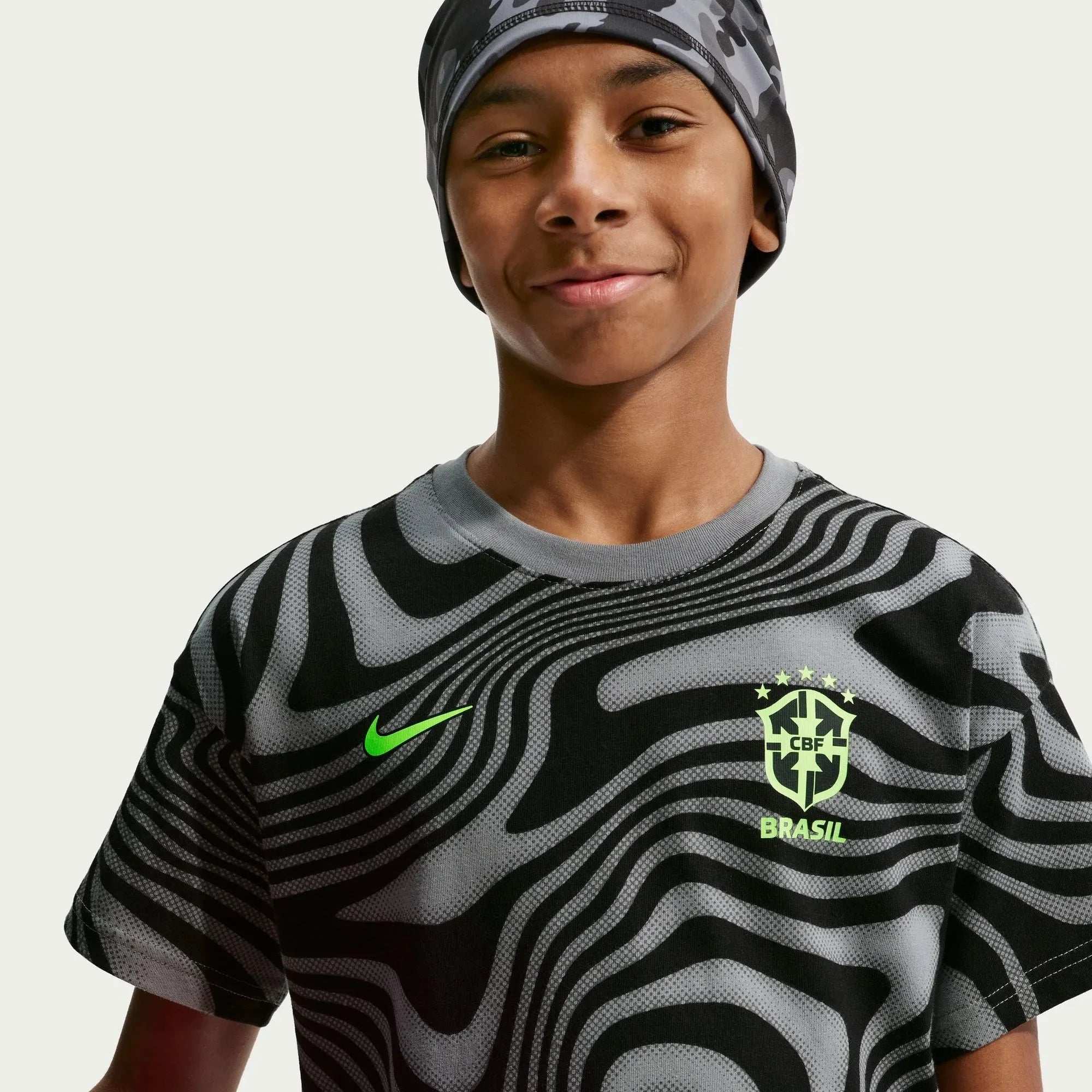 Nike 2026 Brazil Youth All Over Print Tee