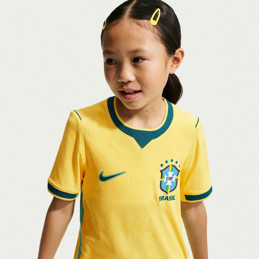 Nike 2026 Brazil Youth Authentic Home Soccer Jersey