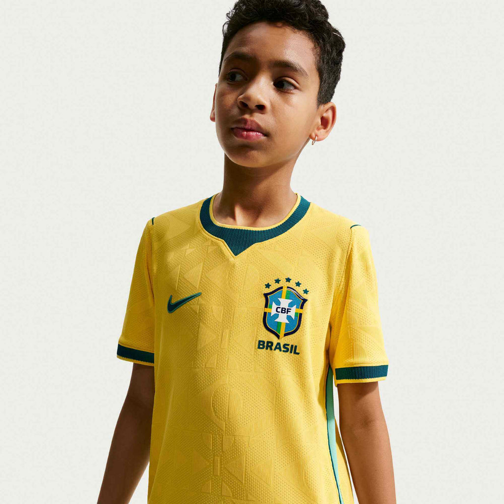 Nike 2026 Brazil Youth Authentic Home Soccer Jersey