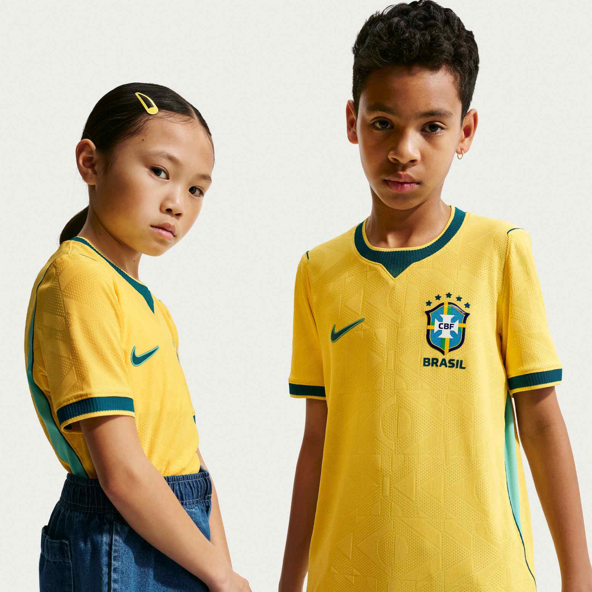 Nike 2026 Brazil Youth Authentic Home Soccer Jersey
