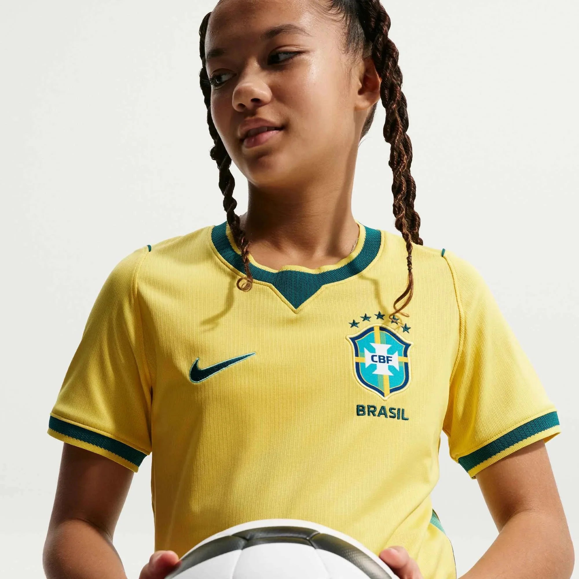 Nike 2026 Brazil Youth Stadium Home Soccer Jersey