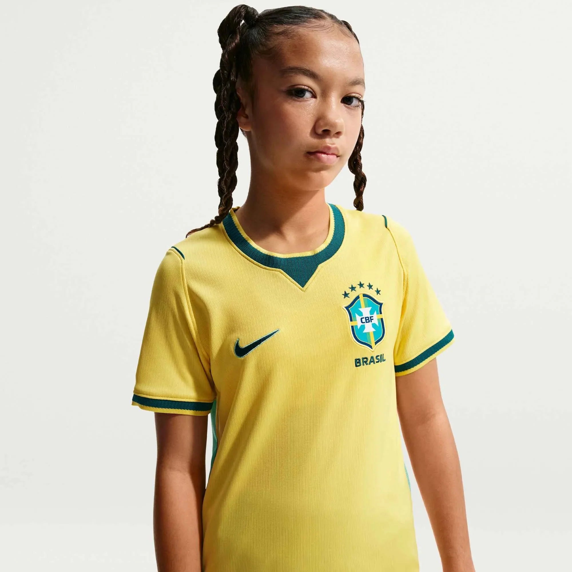 Nike 2026 Brazil Youth Stadium Home Soccer Jersey