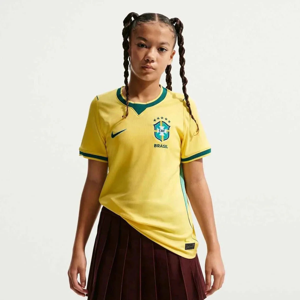 Nike 2026 Brazil Youth Stadium Home Soccer Jersey