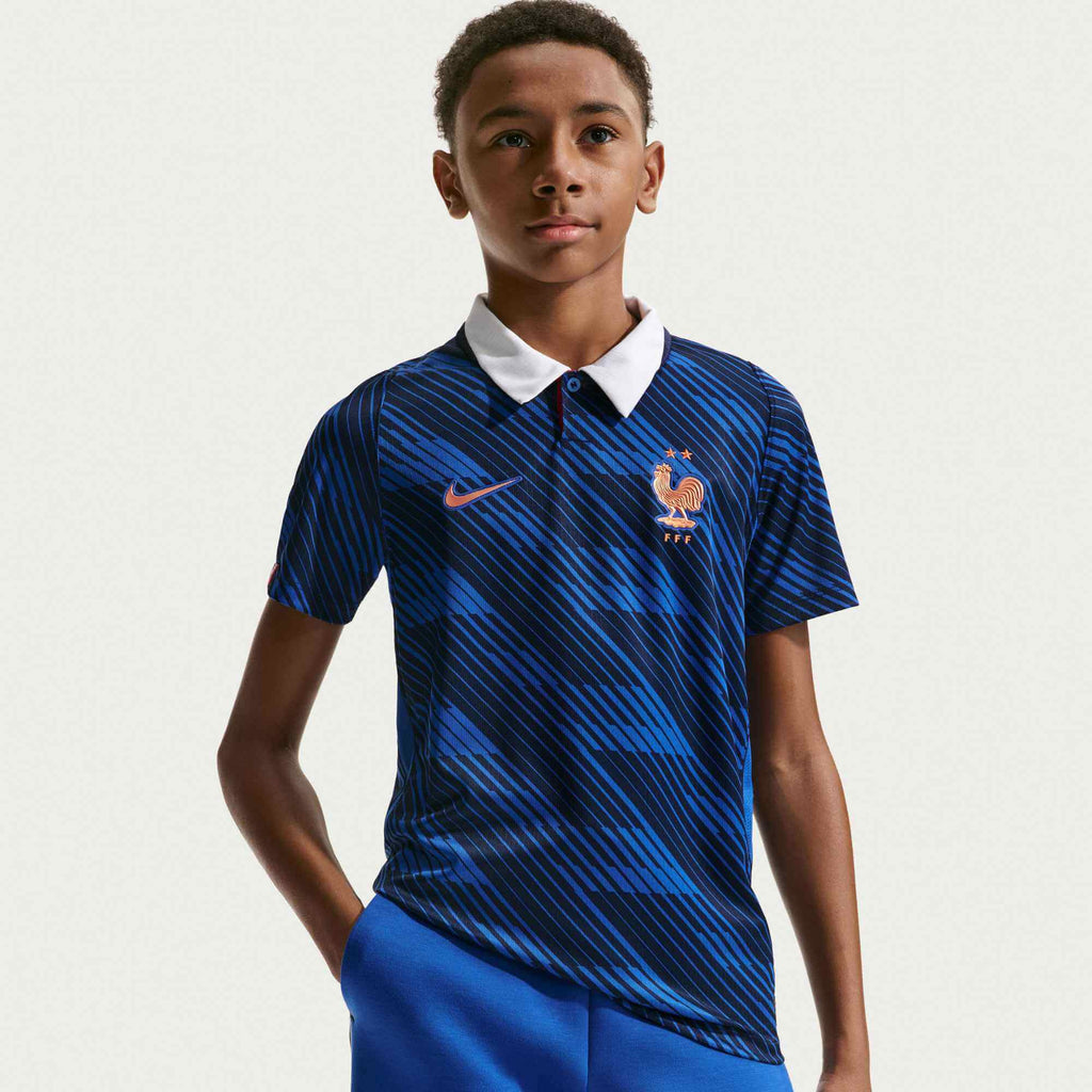 Nike 2026 France Youth Stadium Home Soccer Jersey
