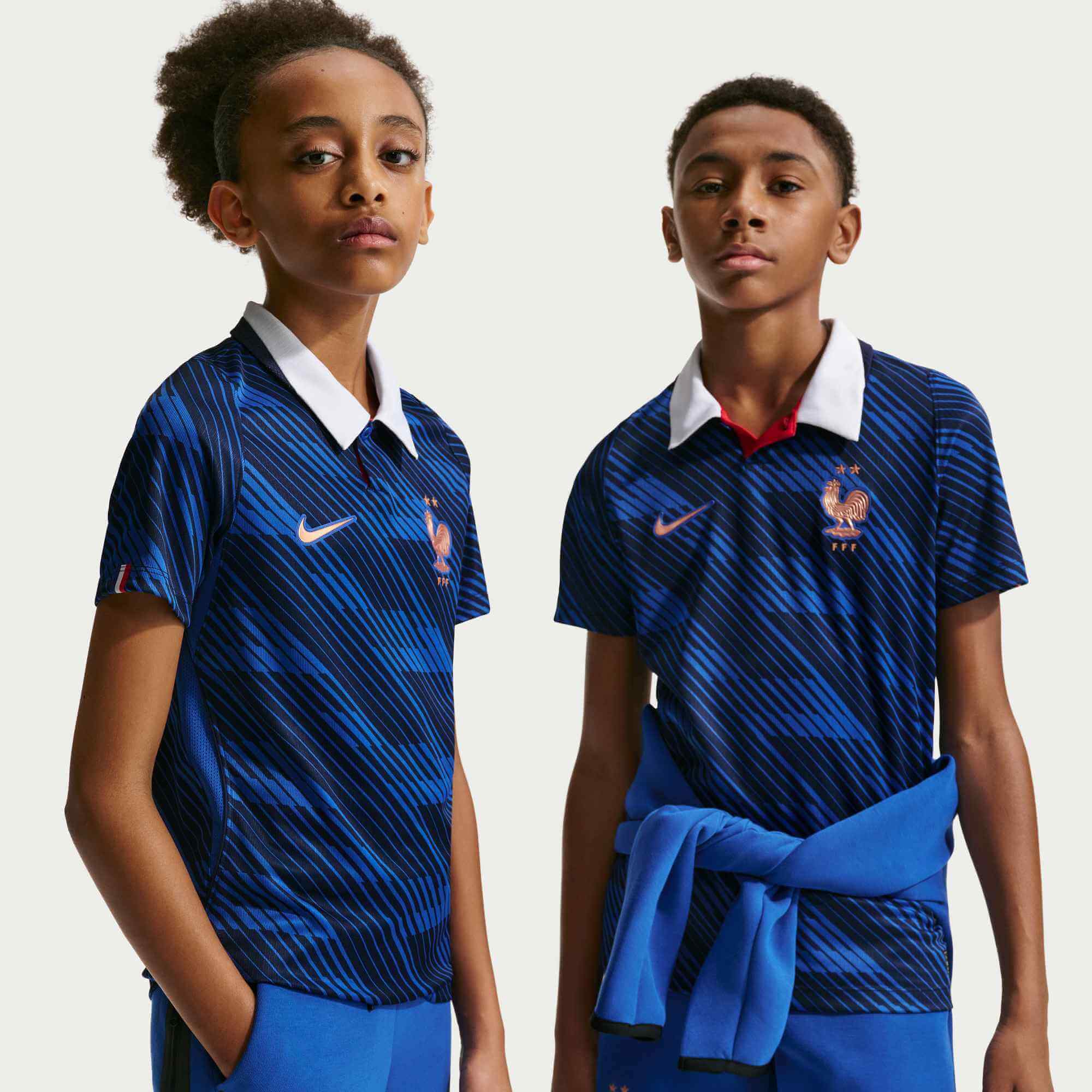 Nike 2026 France Youth Stadium Home Soccer Jersey