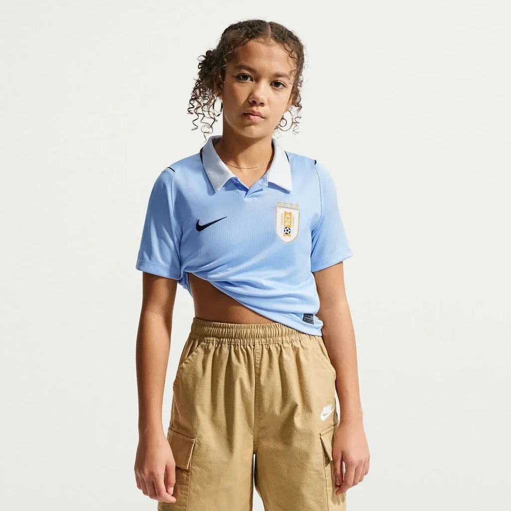 Nike 2026 Uruguay Youth Stadium Home Soccer Jersey
