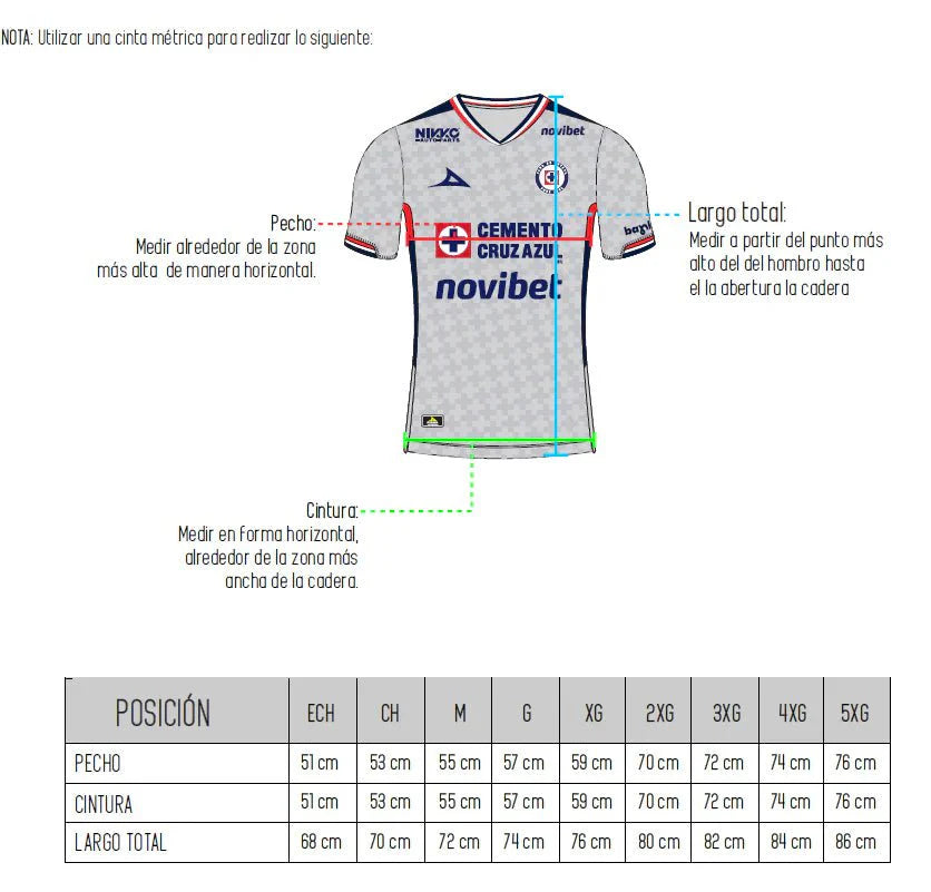 Pirma 2025-26 Cruz Azul Men's Stadium Away Soccer Jersey