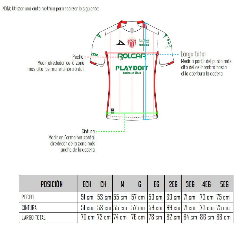 Pirma 2025-26 Necaxa Men's Stadium Home Soccer Jersey