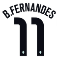 Portugal 2020/21 Away B. Fernandes #11 Jersey Name Set