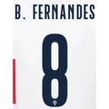 Portugal 2022-23 Away B. Fernandes #8 Jersey Name Set