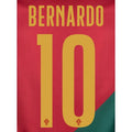 Portugal 2022-23 Home Bernardo #10 Jersey Name Set