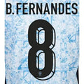 Portugal 2024/25 Away B. Fernandes #8 Jersey Name Set