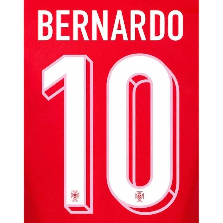 Portugal 2024/25 Home Bernardo #10 Jersey Name Set