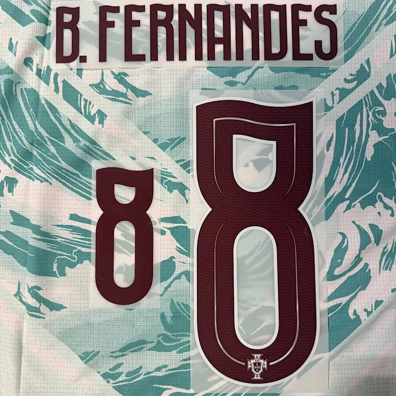 Portugal 2026- Away B. FERNANDES #8 Official Name Set