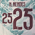 Portugal 2026- Away N.MENDES #25 Official Name Set
