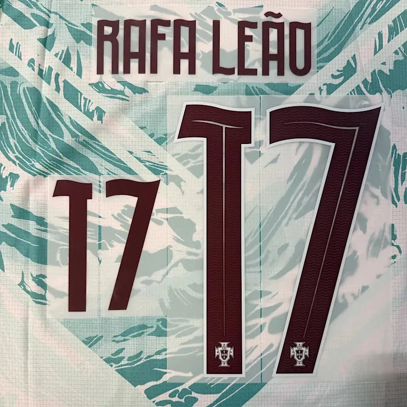 Portugal 2026- Away RAFA LEAO #17 Official Name Set