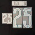 Portugal 2026- Home N. Mendes #25 Official Name Set
