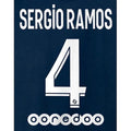 PSG 2021/22 Home Sergio Ramos #4 Jersey Name Set