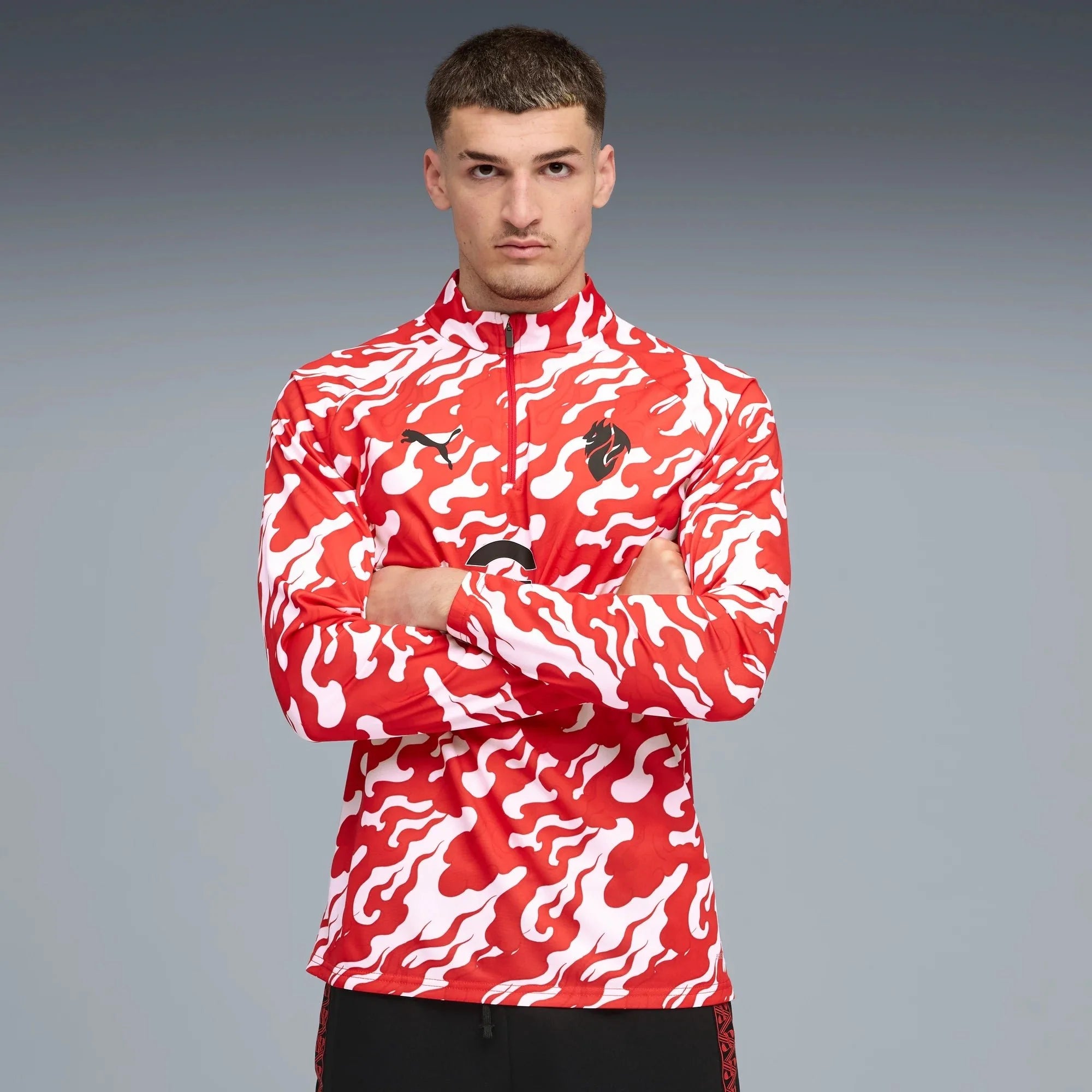 Puma 2025-26 AC Milan Men's 1/4 Zip Training Top