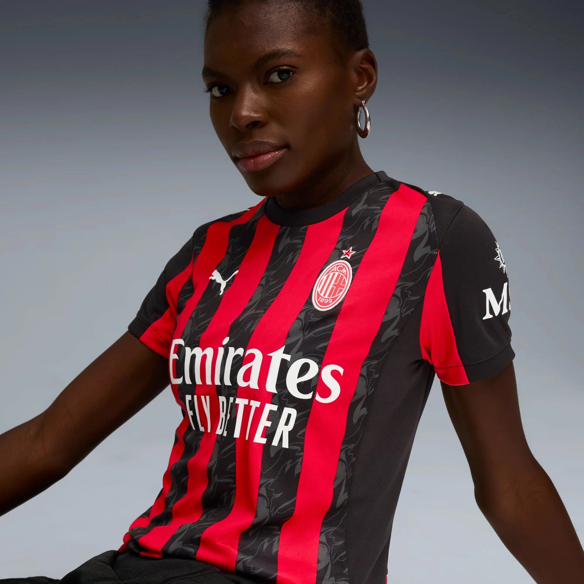 Puma 2025-26 AC Milan Women's Stadium Home Soccer Jersey