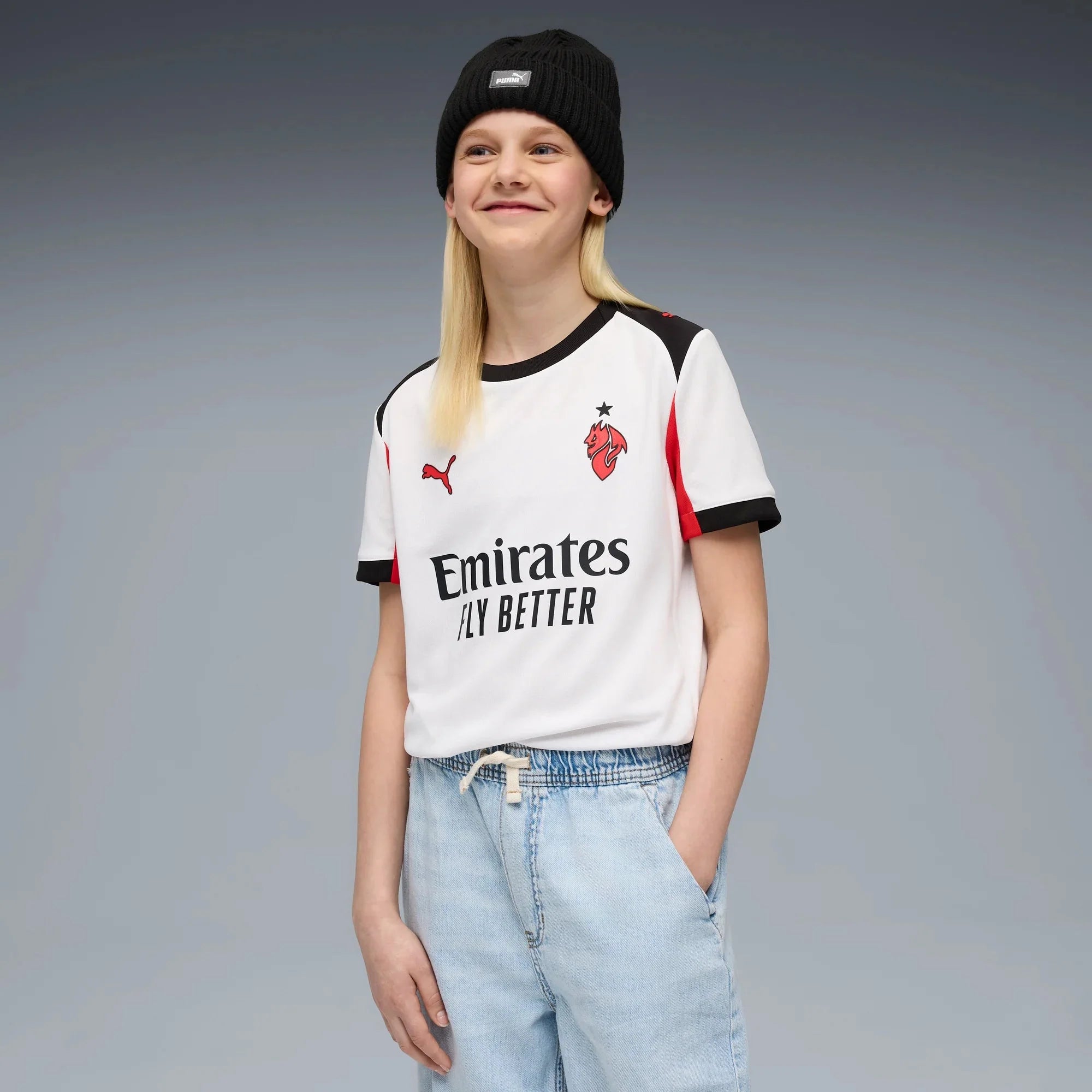 Puma 2025-26 AC Milan Youth Stadium Away Soccer Jersey