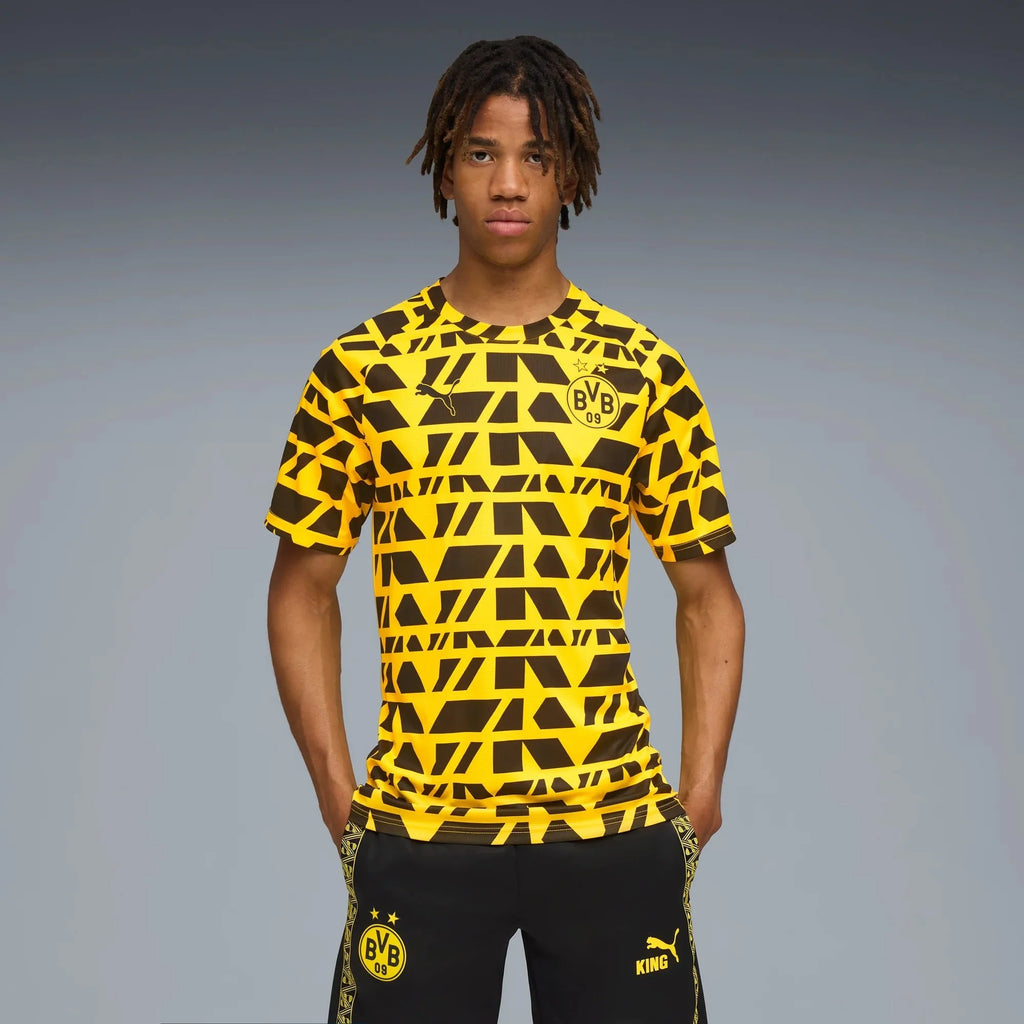 Puma 2025-26 Borussia Dortmund Men's Pre-Match Soccer Jersey