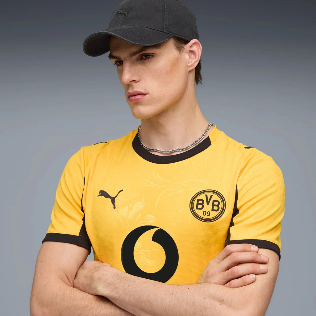 Puma 2025-26 Borussia Dortmund Men's Stadium Cup Soccer Jersey