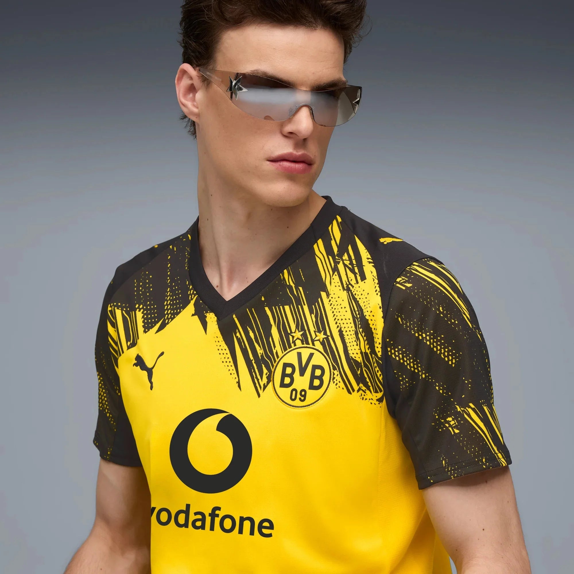 Puma 2025-26 Borussia Dortmund Men's Stadium Home Soccer Jersey