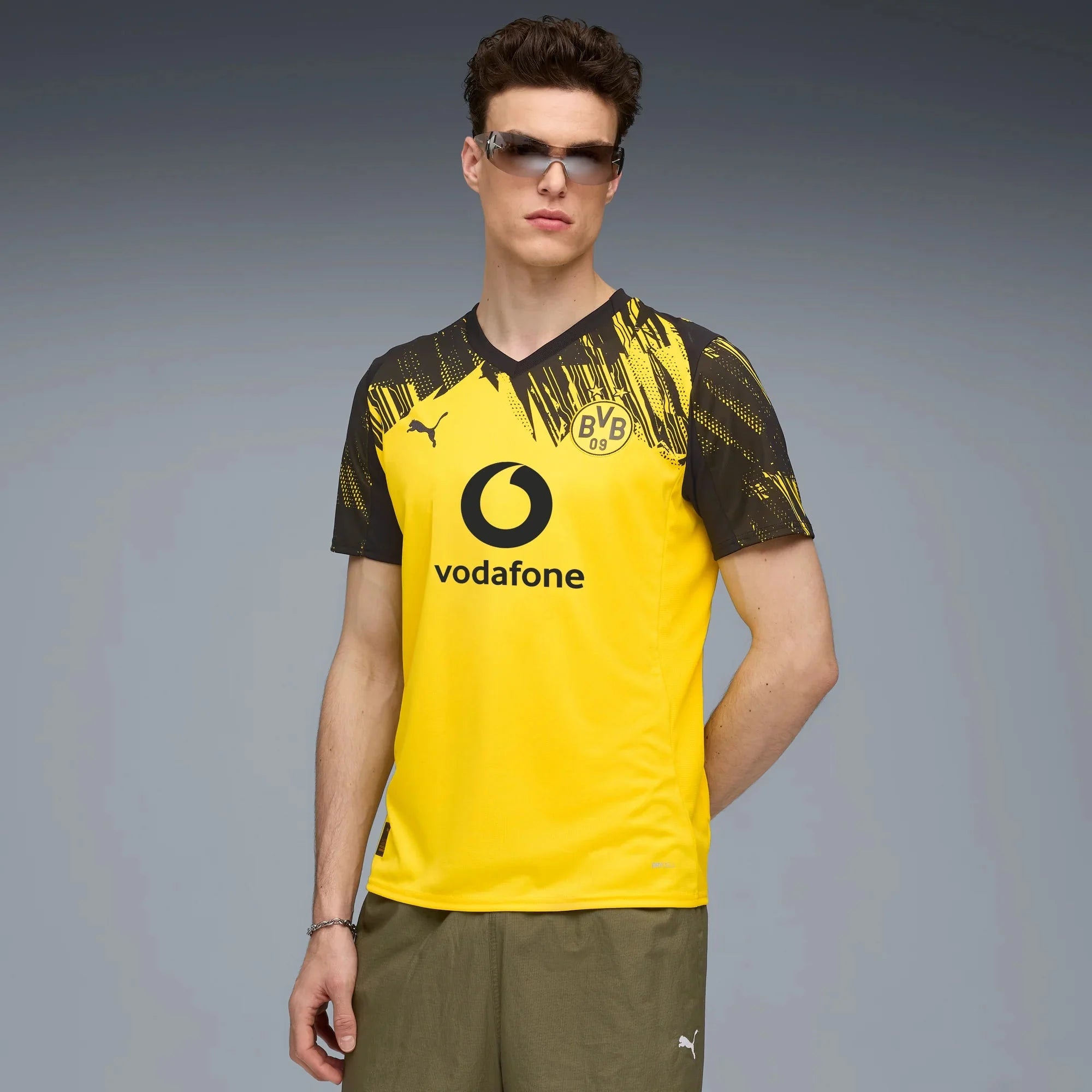 Puma 2025-26 Borussia Dortmund Men's Stadium Home Soccer Jersey