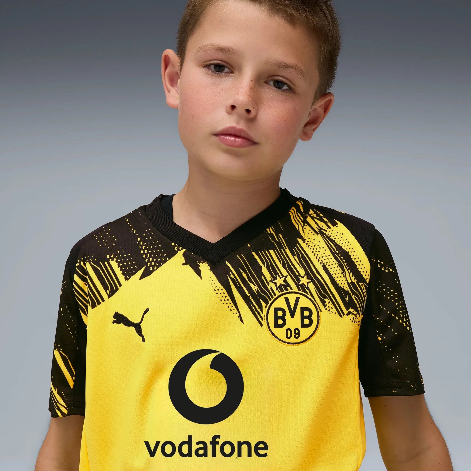 Puma 2025-26 Borussia Dortmund Youth Stadium Home Soccer Jersey