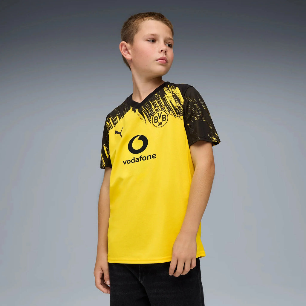 Puma 2025-26 Borussia Dortmund Youth Stadium Home Soccer Jersey
