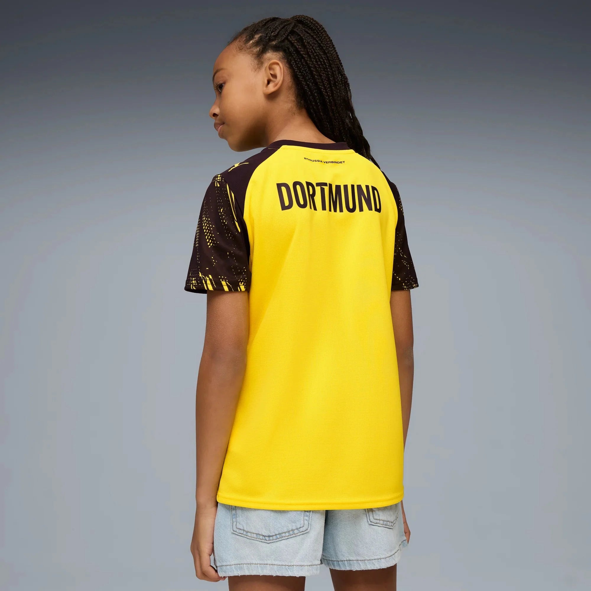 Puma 2025-26 Borussia Dortmund Youth Stadium Home Soccer Jersey