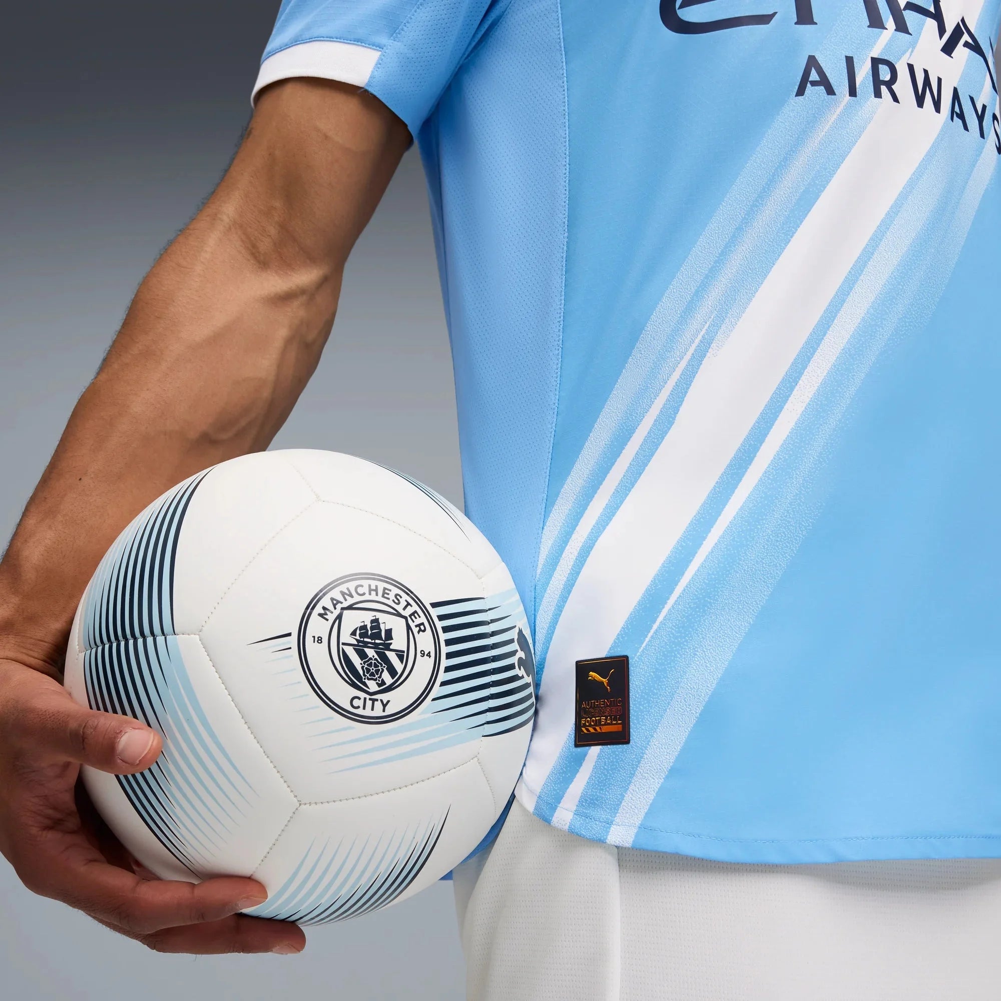 Puma 2025-26 Manchester City Men's Authentic Home Soccer Jersey