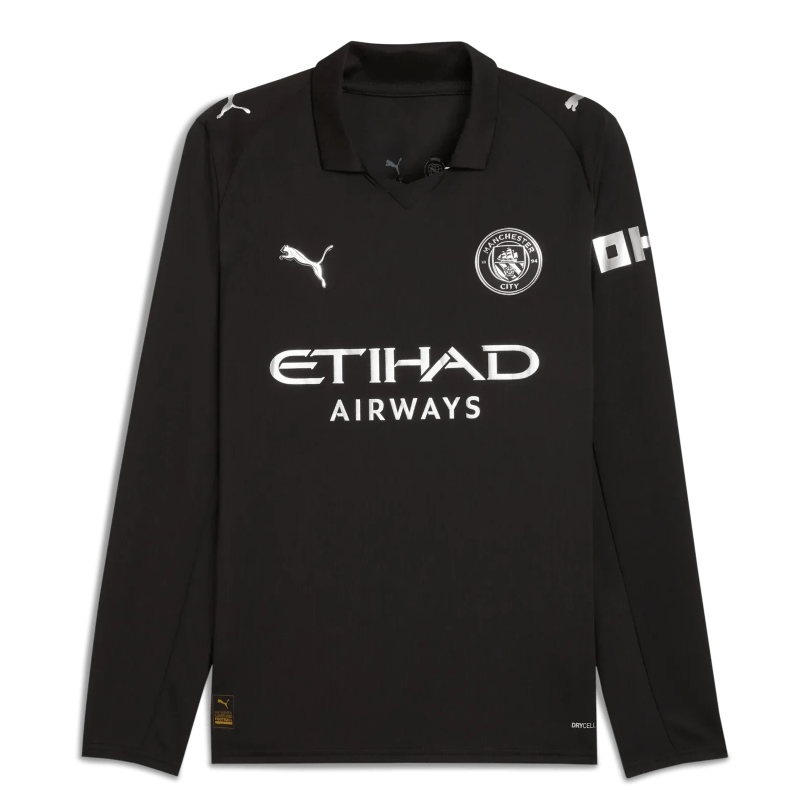 Puma 2025-26 Manchester City Men's Stadium Away Long-Sleeve Soccer Jersey