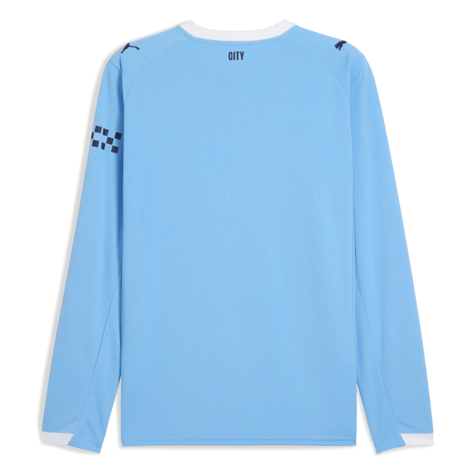 Puma 2025-26 Manchester City Men's Stadium Home Long-Sleeve Soccer Jersey